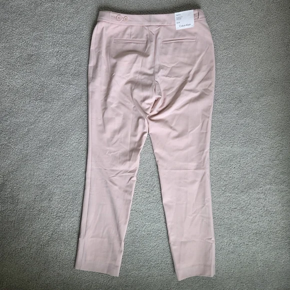 NWT Calvin Klein Pants Highline Tapered Leg Ankle Length Pink Women's Pants 4P - Picture 3 of 5